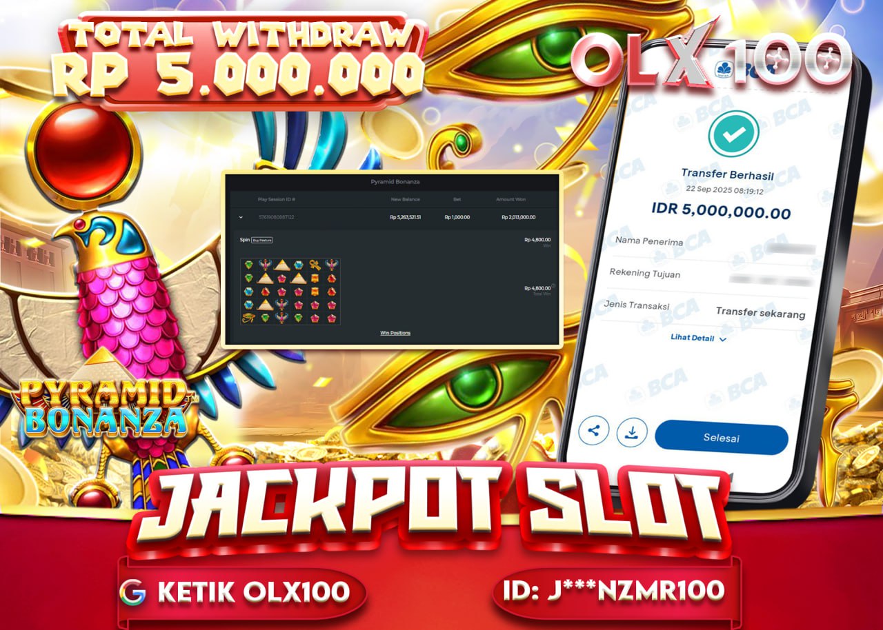 J***NZMR100 JACKPOT PYRAMID BONANZA Rp 5.000.000 - LUNAS