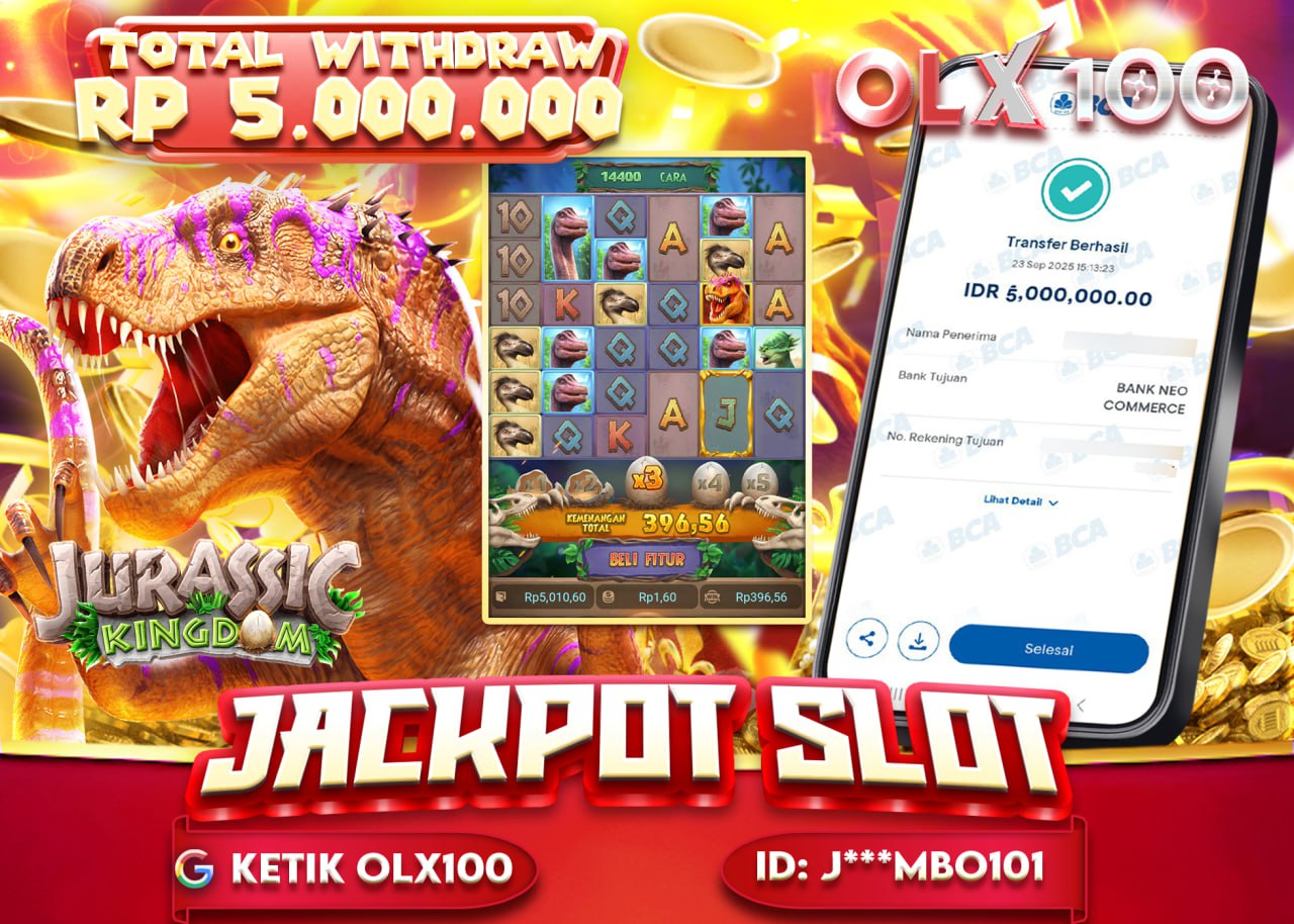 J***MBO101 JACKPOT JURRASIC KINGDOM Rp 5.000.000 - LUNAS