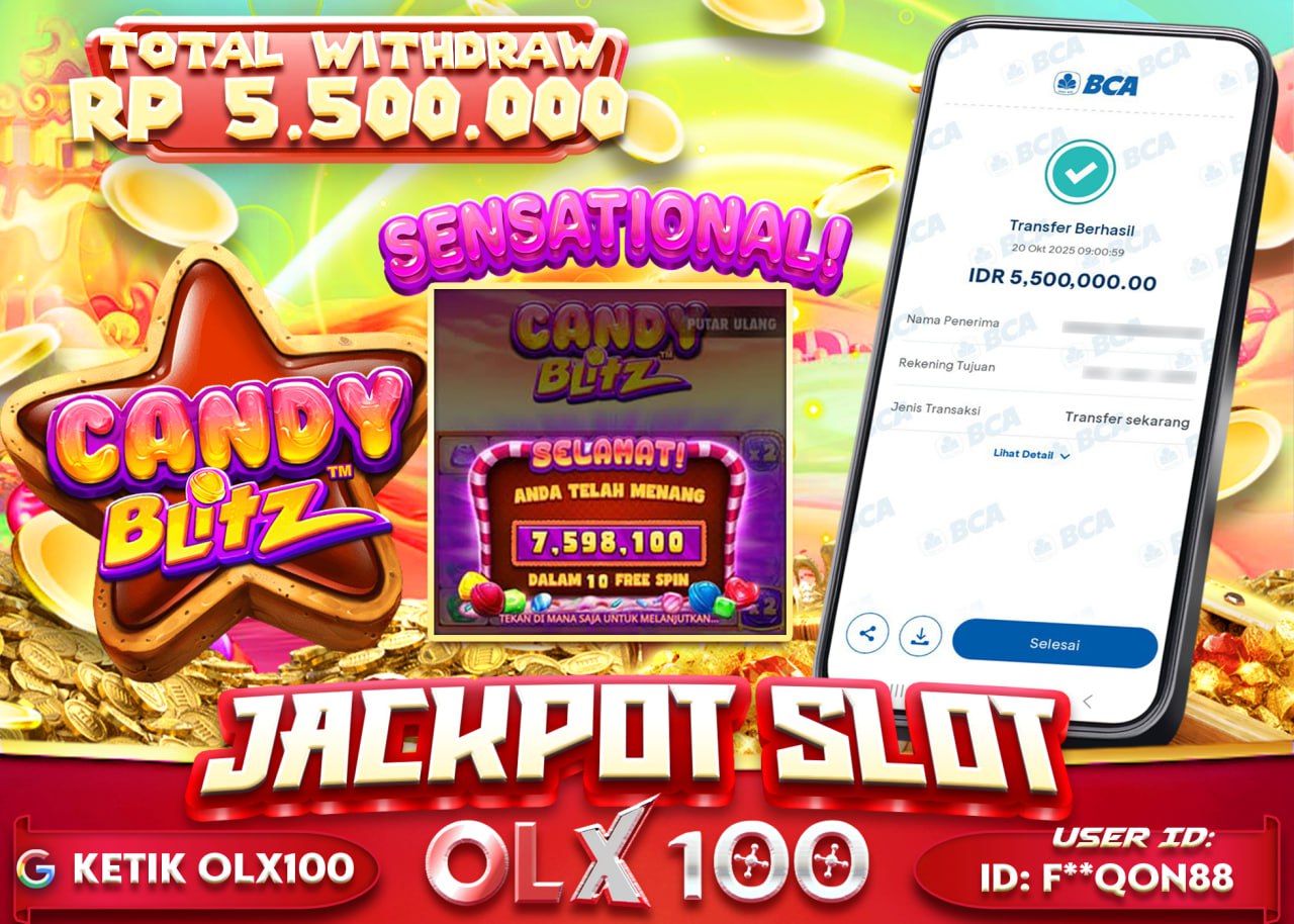 F**QON88 JACKPOT CANDY BLITZ Rp 5.500.000 - LUNAS